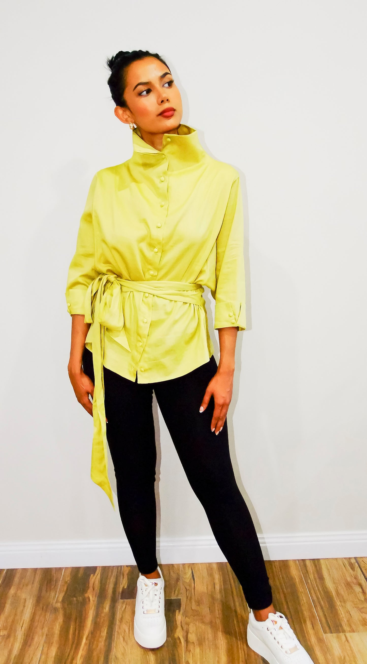Willow belted button shirt
