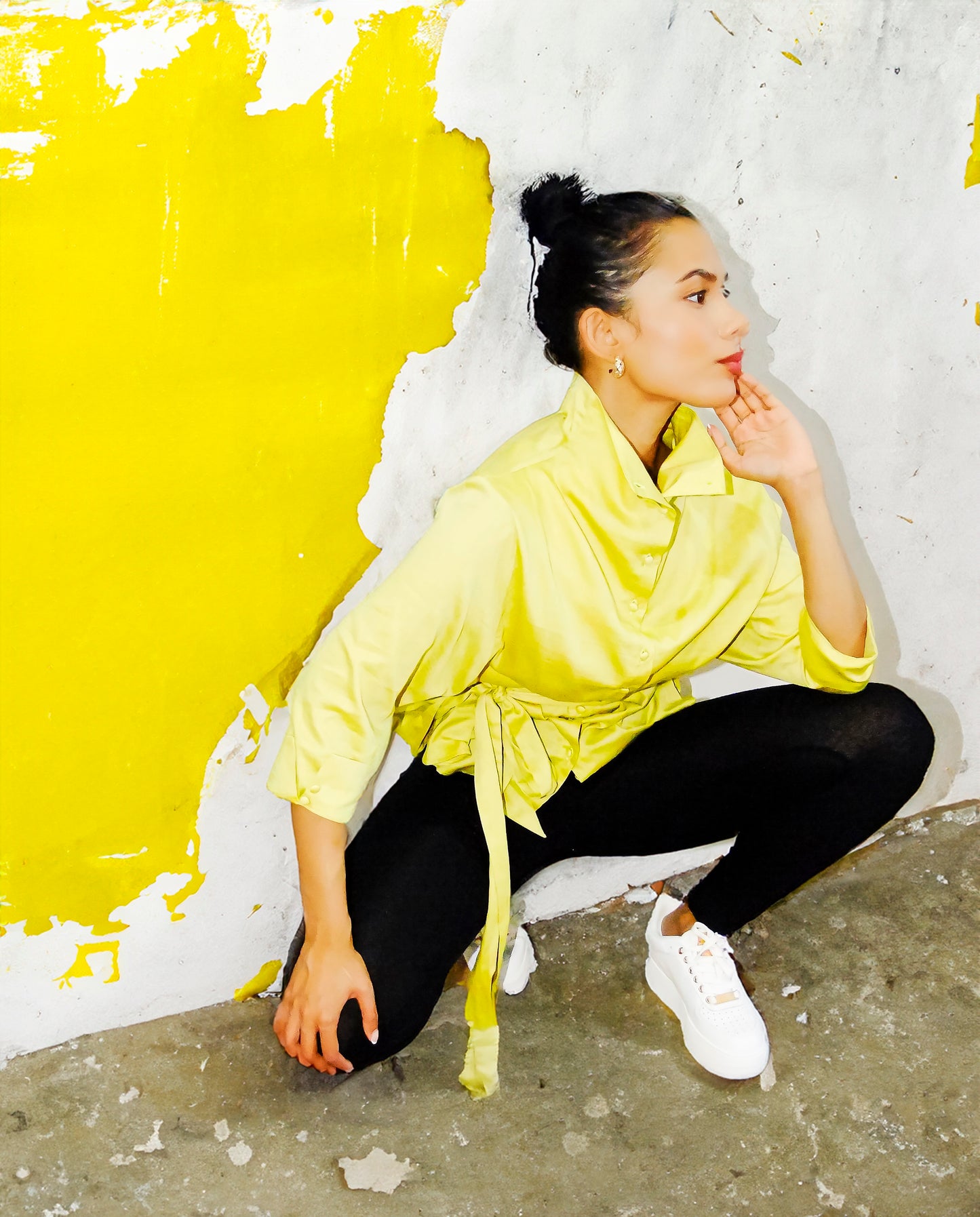 Willow belted button shirt