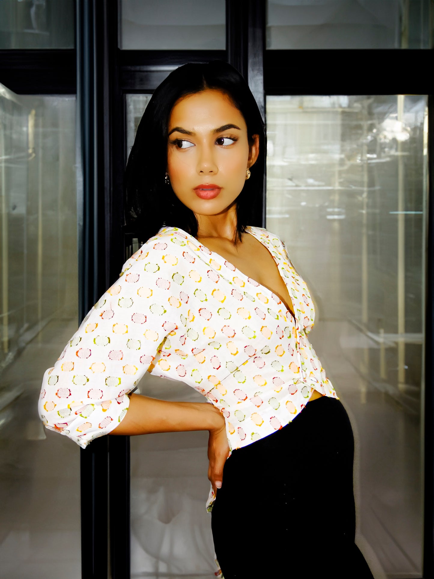 Bella asymmetrical button shirt