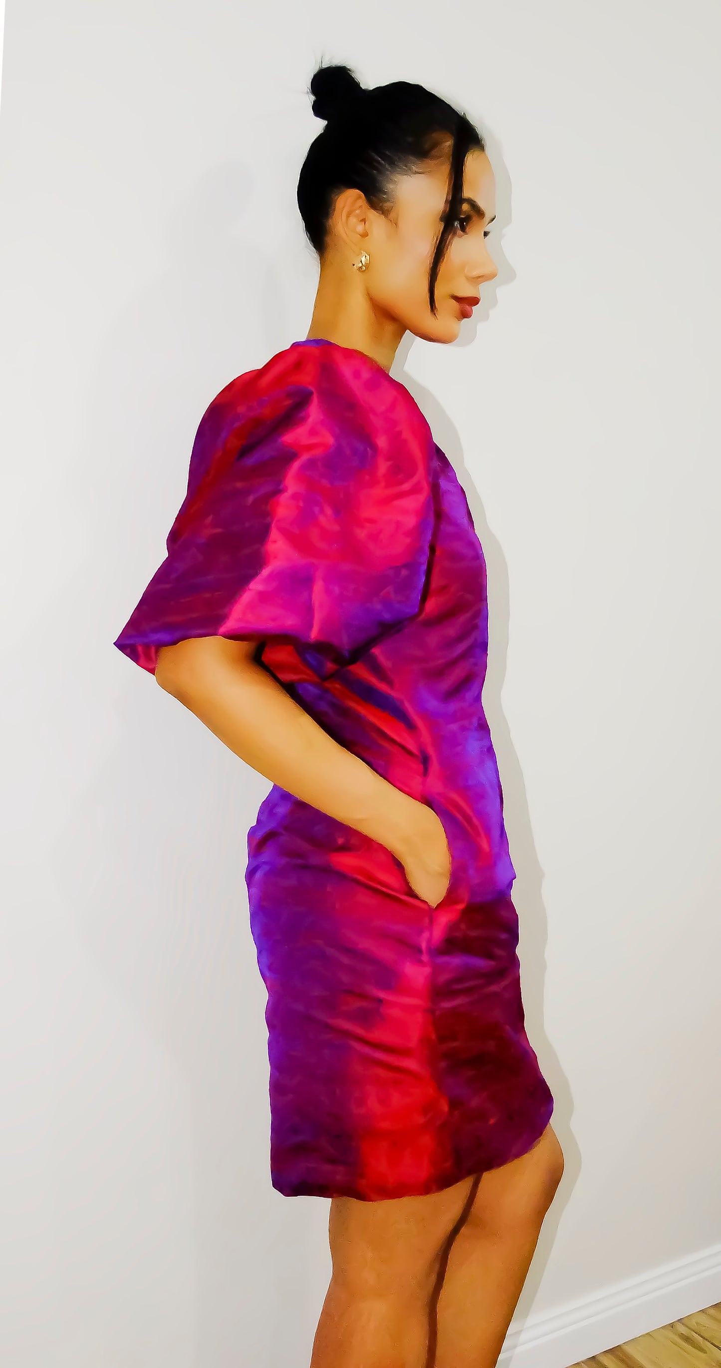 Azalea puff sleeve dress