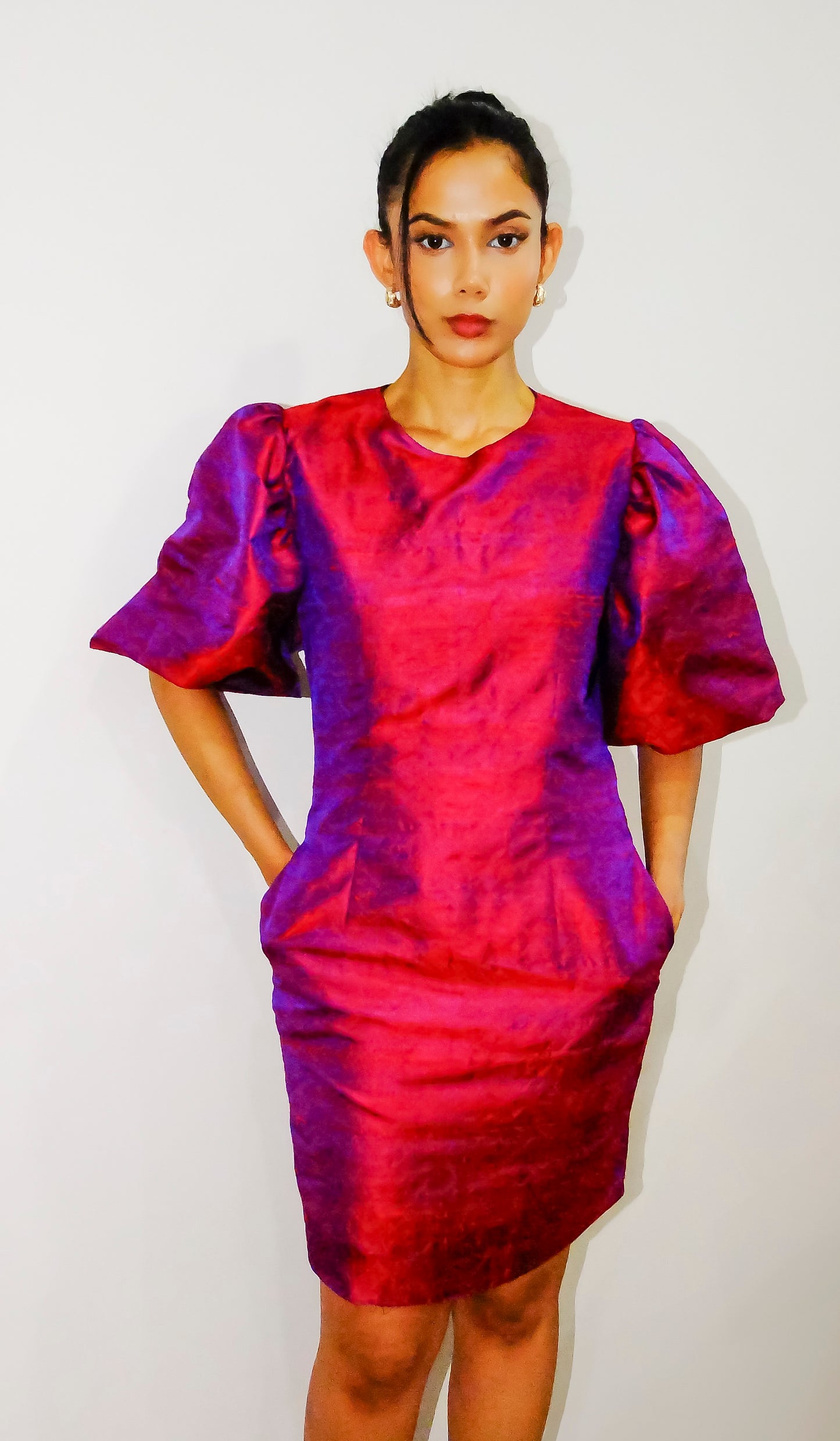 Azalea puff sleeve dress