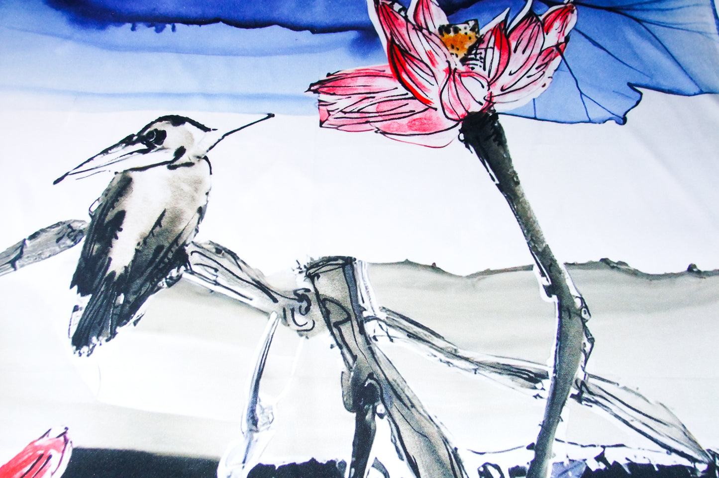 Lotus Pond Silk Scarf