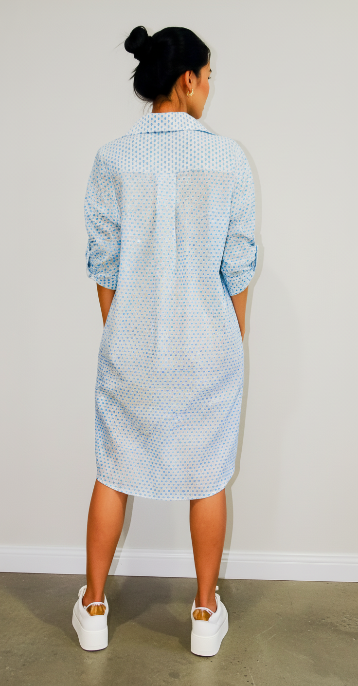 Luna button shirt dress