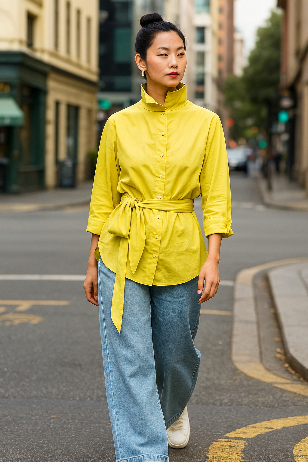 Willow belted button shirt