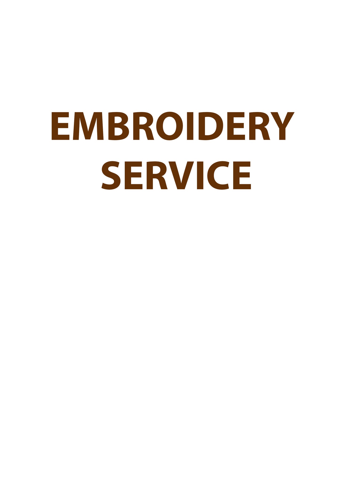 Embroidery Service