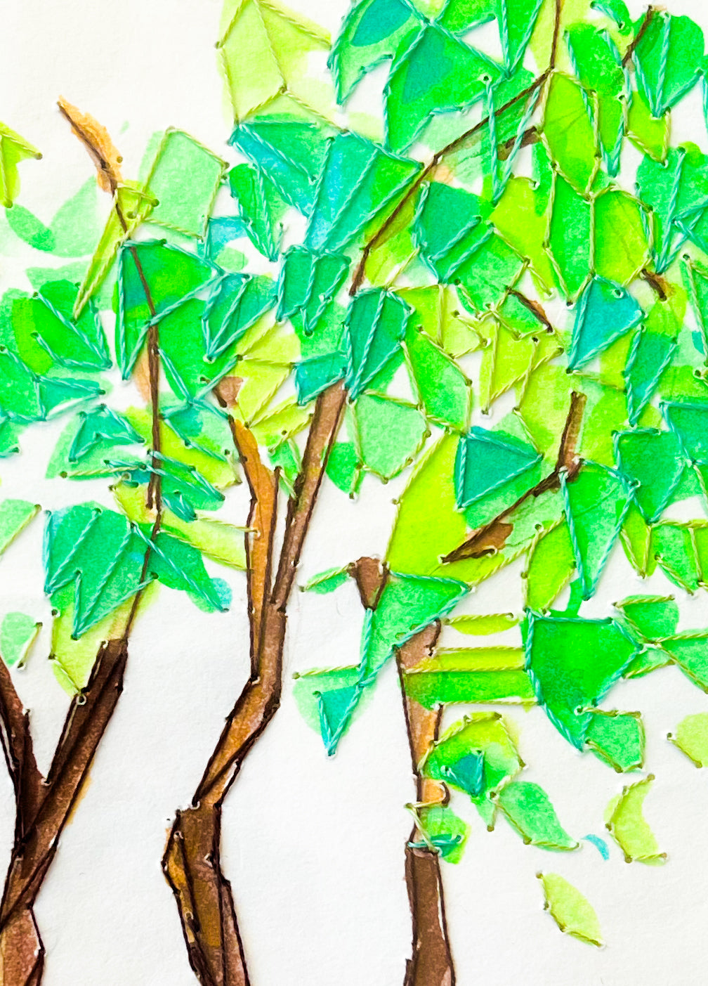 Tree Embroidered Illustration