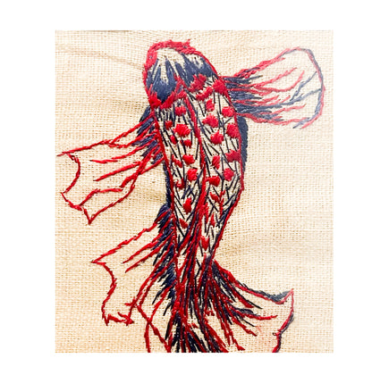 Koi Embroidered Illustration