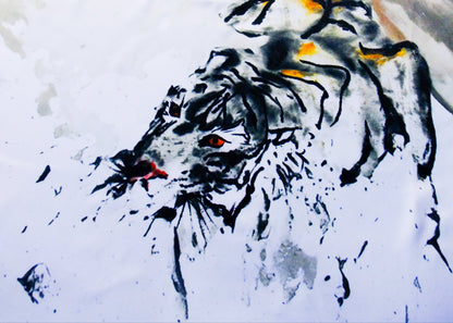 Ink Tiger Silk Scarf